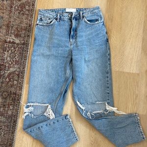 Topshop ripped mom jeans
